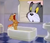 Jerry bathing